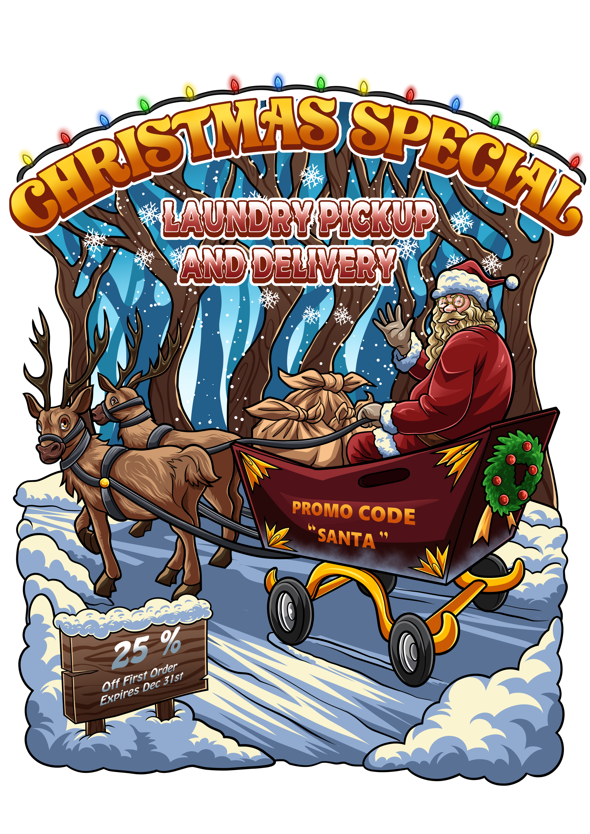Laundry PUD Christmas Special Promo SANTA Transparent